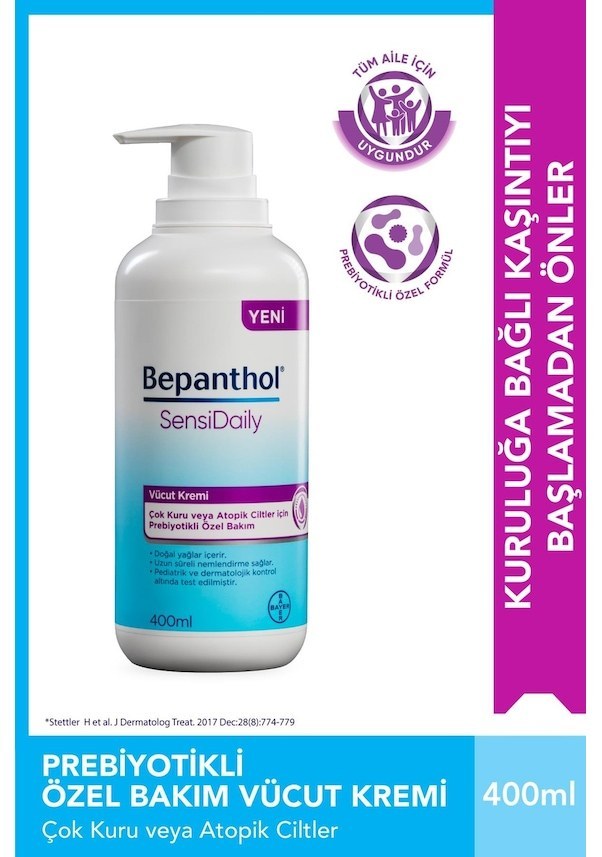 Bepanthol Sensi Daily Pompalı Vücut Kremi 400 ML Fiyatı ve Özelliklerı - Badem