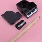 Resim 1 adet Piyano Şekilli Kalemtraş Yaratıcı Müzik Kırtasiye Hediyeleri Okul Ofis Malzemeleri için 