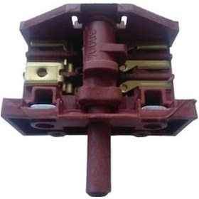 Resim Kumtel Uyumlu Fırın Şalteri 3+3 Bakalit Uclu Kumtel Uyumlu Kademe Anahtarı Düğmesi 