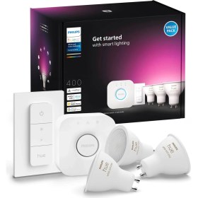 Resim Philips Hue 4.2W GU10 Renkli Spot Akıllı Ampul 3'lü Başlangıç Seti (Kumandalı) 
