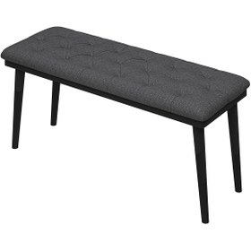 Resim midoser Bench 115 X 50 Cm Yatak Odası Mutfak Antre Puf Siyah Ayak - Koyu Gri 