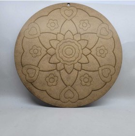 Resim DESTİNA Destina Ahşap 24cmx24cm Çiçek Mandala Boyama Seti 