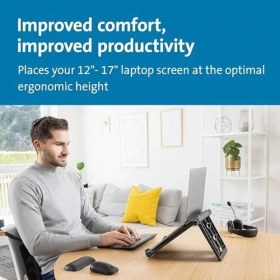 Resim Storemax 60112 Smartfit Kolay Yükseltici,dizüstü Bilgisayar Soğutucu ve Yükseltici STANDI,12-17INÇ Uyumlu,gri 