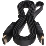 Resim 1.5 Metre Hdmi Kablo Yassı Flat 1.4V Siyah 