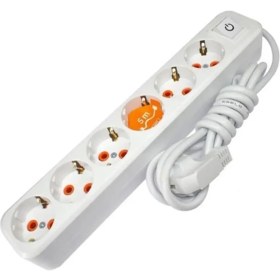 Resim Kuzgun Ticaret Asel 6'lı Grup Priz Anahtarlı 5mt 