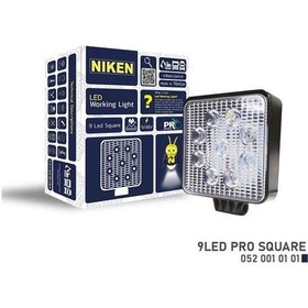 Resim Nıken 0520010101 - Calısma Lambası 9 Ledli Kare 22-27 W 