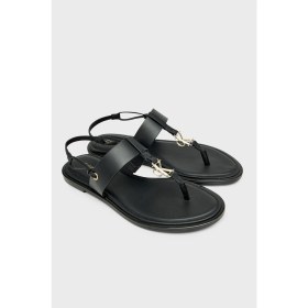 Resim Calvin Klein Logo Detaylı Parmak Arası Sandalet HW0HW029260GJ Bayan Sandalet HW0HW02926 0gj 