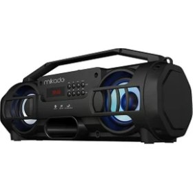 Resim Mikado Md-Bt38 Freestyle Siyah Işıklı Bt-Tf-Usb-Aux-Tws Kablosuz Mp3 Oynatıcı Hoparlör Ses Bombası 