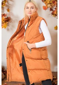 Resim Z6743 Dewberry Bayan Yelek-düz Camel Düz Camel 