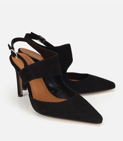 Resim Hotiç Kadın Süet Deri Siyah Arkası Açık Stiletto 01ayh321950a100 01ayh321950a100 
