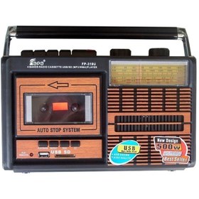 Resim Sezy Fp-319u Nostaljik Usb Sd Fm Radyo Kaset Çalar Müzik Player 