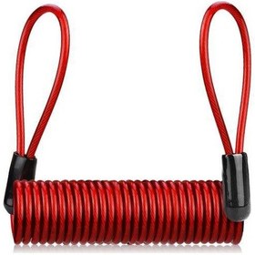 Resim Kırmızı 120 Cm Bisiklet Disk Fren Kilidi Hatırlatma Halat Motosiklet İçin Uygun Çelik Tel Halat Kilit Ve Çanta Hatırlatma Bahar Kablosu 