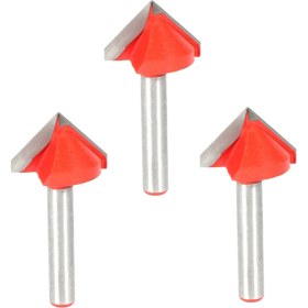 Resim Echo Chicly 3x Cnc Gravür V Groove Bit 3D Bit Yönlendirici Oyma Kesici Aracı 90 Derece 6MMX22MM (Yurt Dışından) 
