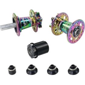 Resim Wake Rainbow Yüksek Sesli Ön Arka Göbek Seti 32 Delik Oilslick Qr 12157 