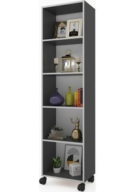 Resim Kenzlife Mutfak Dolabı Raziye 168 030 030 Gri Tekerlekli Banyo Evrak Ofis Ayakkabılık Kiler 