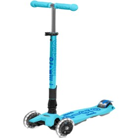 Resim Micro Maxi Micro Deluxe Foldable Led Bright Blue Unisex Çocuk Mavi Scooter 