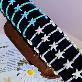 Resim 12 adet Bohemya Tarzı Boncuklu Bileklik Seti - Okyanus Renkli Denizyıldızı ve Pirinç Boncuklar, Plaj Tatili Aksesuarları Günlük Kullanım Çok Fonksiyonlu, Kadınlar, Öğretmenler, Anneler için İdeal Hediye, Mezuniyet veya Anneler Günü Mükemmel Hediye 