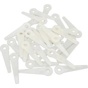 Resim Vkemall 32 Adet Plastik Mower Bıçakları - Elektrikli Çim Biçme Makinesi Yerine Konulabilir, Dayanıklı, Kolay Kurulum, Beyaz Renk 