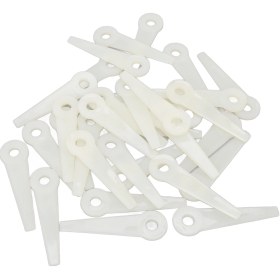 Resim Vkemall 32 Adet Plastik Mower Bıçakları - Elektrikli Çim Biçme Makinesi Yerine Konulabilir, Dayanıklı, Kolay Kurulum, Beyaz Renk 