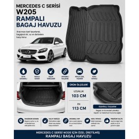 Resim EP Garaj Otomotiv Mercedes C Serisi W205 Rampalı Bagaj Havuzu - Kalın Tip 