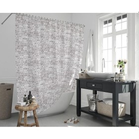 Resim Zethome Jackline Banyo Duş Perdesi 1406 Çift Kanat 2X120X200 Çok Renkli 