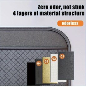 Resim Dashanshop Siyah Pu Deri Elmas Desenli Oto Koltuk Düzenleyici Çok Bölmeli Tablet Bardak Gözlük 