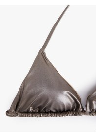 Resim Koton İnce Askılı Parlak Üçgen Bikini Üstü Haki 5sak10117mm Haki 