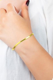 Resim X-Lady Accessories Sarı Yassı Italyan Bileklik 
