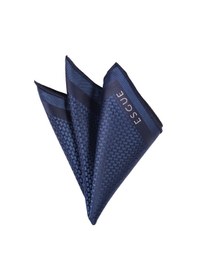 Resim Esgue Hand Made 7.5 Cm A.lacivert Desenli Kravat Mendil Lacivert - Gri 