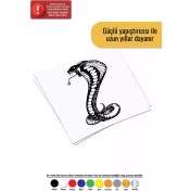 Resim Sinirli Kobra Yılanı Sticker Oto Motor Laptop Duvar Folyo Sticker 20X 20 cm 