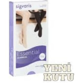 Resim Sigvaris Top Fine Select Ccl2 Diz Altı Varis Çorabı Siyah CCL2 L Açık Kısa 