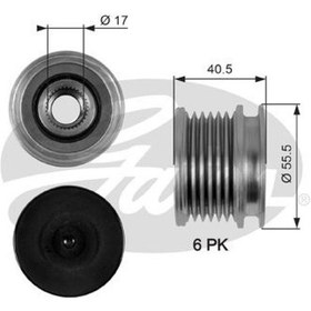 Resim Mercedes Alternator Kasnagı W202 97 01 W210 98 02 V-class 638/2 99 03 Vito 638 99 03 Sprinter 00 06 - Gates Oap7060 