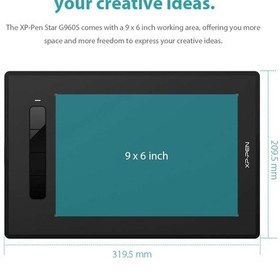 Resim Xp-pen G960s Grafik Tablet 9x6 Inç Kalem Tablet Çizim Tableti, Wi 