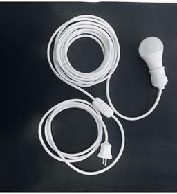 Resim LED Ampul, E27 Duy, 9W, Soğuk Beyaz, 5 Metre Seyyar Kablolu 