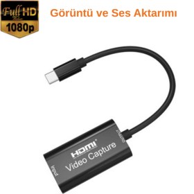 Resim Alfas 4K 1080P Full Hd HDMI To Type C Telefon Tablet Kamera Pc Canlı Yayın Video Yakalama Aleti 
