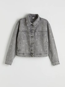 Resim LC Waikiki LCW Kids Karışık Fiyonk Taşlı Kız Çocuk Jean Ceket 