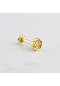 Resim Glorria Altın Papatya Tragus Piercing Altın 
