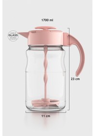 Resim Renga Spiro 1700 Ml Pudra Kapaklı Cam Karıştırma Sürahisi 111030 