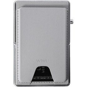 Resim Wiwu Mw-006 Tasarımlı 6 Hazneli Pu Magnetik Standlı Kartlık Gri Gri 