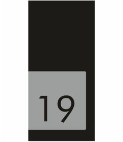 Resim Genel Markalar Daire Konut Apartman Kapı Numarası Siyah - Aynalı Silver No:19 