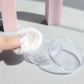 Resim 20G Yeniden Kullanılabilir Gevşek Pudra Kabı ve Makyaj Pufu - Parfümsüz, Vidalı Kapatma, Göz Kremi & Kozmetikler için Plastik Güzellik Kavanozu 