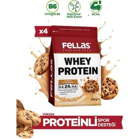 Resim Whey Protein Tozu Kurabiye Aromalı 525 G X 4 Adet Kurabiye 
