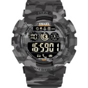 Resim Hanyang Camo Gri Smael Erkek Askeri Ordu Kamuflaj Kol Saati LED Ekran Saatler Chronograph Spor Kol Saatleri Erkek Dijital Saatler Erkekler Için (Yurt Dışından) 