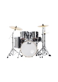 Resim Pearl Exx725br/c21 Export Exx Smokey Chrome 5 Parça 22b/12t/13t/16f/14s Aksamlı Ve Zilli Akustik Davul Seti 