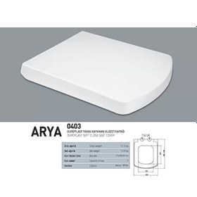 Resim Nkp Arya Duroplast Yavaş Kapanan Klozet Kapağı - Nkp0403 