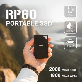 Resim Pny RP60 2 Tb USB 3.2 Gen 2x2 Type-C Taşınabilir SSD - 2.000 Mb/s Okuma Hızı (PSD0CS3060-2TB-RB) 