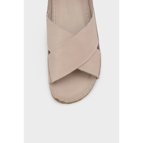 Resim Capone Outfitters Florina Hakiki Deri Soft Konfor Kadın Sandalet 