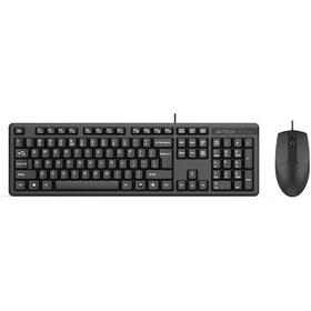 Resim A4 Tech Kr-3330s Silent Q Usb Fn-multimedya Klavye + Optik Mouse Set Sessiz Optik 