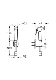 Resim Vitra A45705 Taharet El Duşu Krom 