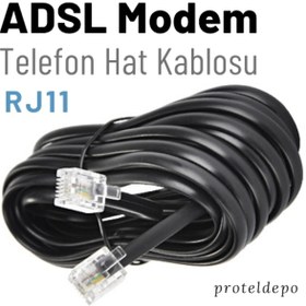 Resim Irenis ADSL VDSL Modem Kablosu RJ11 Kablo. Köken Telefon Kablosu 15 M 
